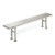 solid gowning bench, stainless steel finish, 9 x 48