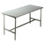 cleanroom table, solid top, brushed stainless steel finish, 24" x 84", h-frame