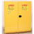 haz-mat safety cabinet, 110 gal. yellow, two door, manual close