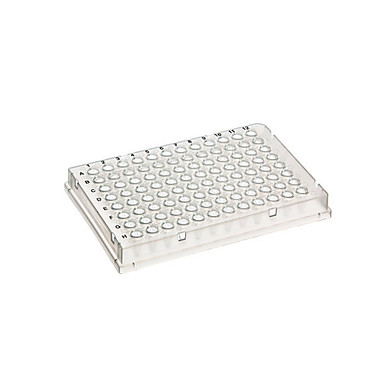 Special Order - Diamond Shell 384-well PCR plate, A24/P24 two notch, Clear PC frame and White PP wells main image 1