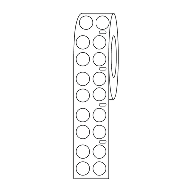 Label/Dot Combo Roll, Cryo, Direct Thermal, 24x13mm & 9.5mm Dot, for 1.5mL Tubes, Orange