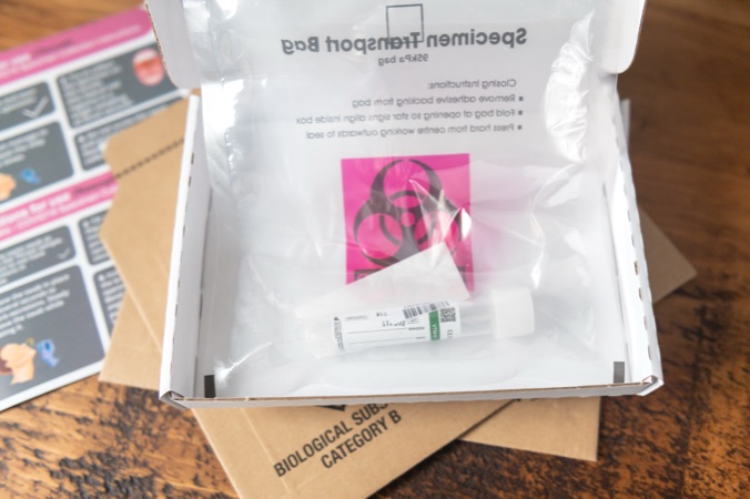 Specimen collection kit in protective packaging