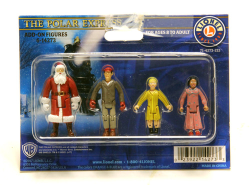 Four articulated Polar Express figures including Santa Clause, Billy, Hero Girl and the Hobo