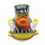 Squeaky rubber duck dressed as locomotive engineer.