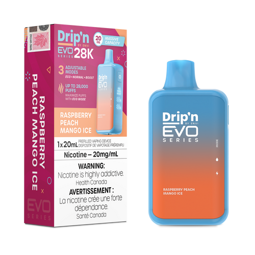 Dripn Evo  28K Raspberry Peach Mango Ice