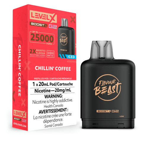 Level X Boost G2 Chillin Coffee 20mg replacement pod vape Ontario Canada Windsor