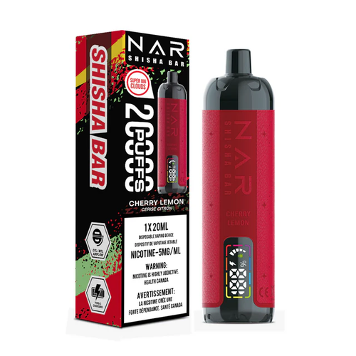 NAr Shisha Bar Cherry Lemon 20000 Puffs