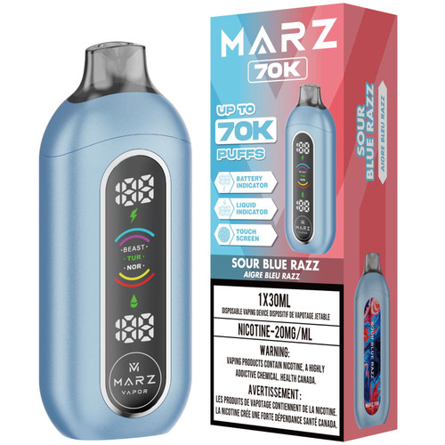Marz 70K Sour Blue Razz 20mg