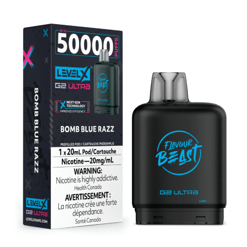 Level X G2 Ultra 50K Bomb Blue Razz 20mg
