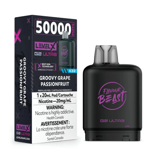 Level X G2 Ultra 50K Groovy Grape Passionfruit replacement pod for Level X battery device Ontario Canada