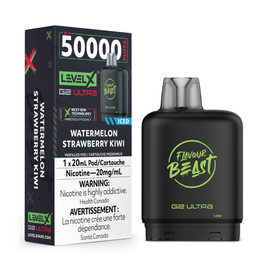 Level X G2 Ultra 50K Watermelon Strawberry Kiwi Ice 20mg replacement pod for Level X battery device Ontario Canada