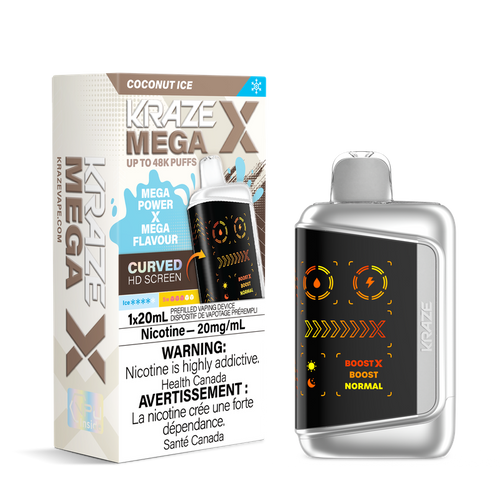 Kraze Mega X 48K Coconut Ice disposable vape Ontario Canada