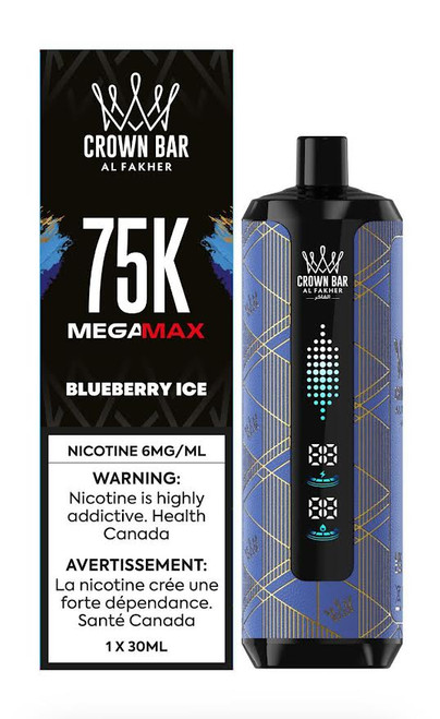 Al Fakher MegaMax 75K Blueberry Ice hookah-style disposable vape Windsor Ontario Canada
