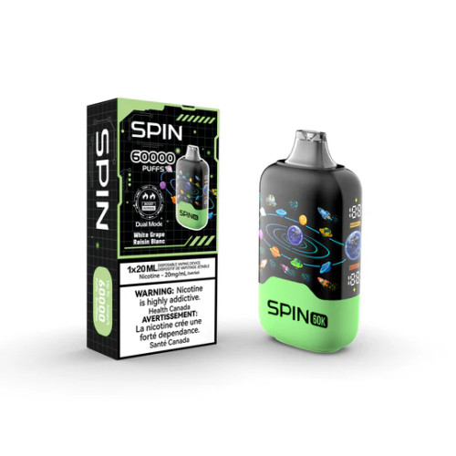 Spin 60K White Grape 20mg disposable vape Ontario Canada