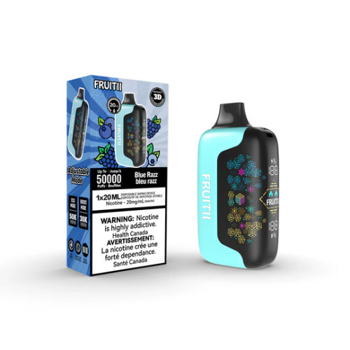 Fruitii 50K Blue Razz 20mg disposable vape Ontario Canada