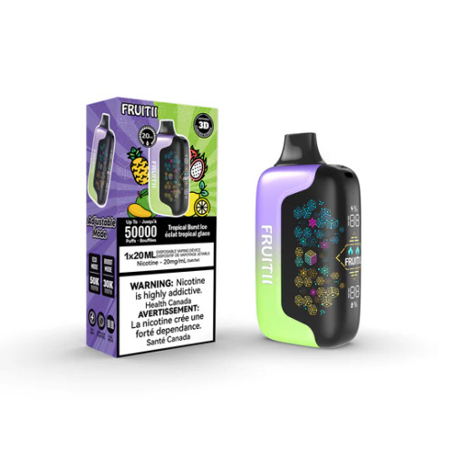 Fruitii 50K Tropical Burst Ice 20mg disposable vape Ontario Canada