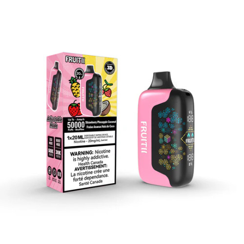 Fruitii 50K Strawberry Pineapple Coconut 20mg disposable vape Ontario Canada