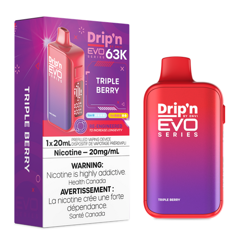 Dripn Evo 63K Triple Berry disposable vape Ontario Canada