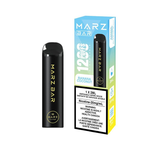 Marz Bar 1200 Banana Coconut 20mg disposable vape Canada Windsor