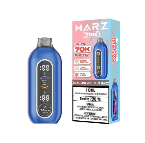 Marz 70K Dragonfruit Blue Razz 20mg disposable vape Canada Windsor