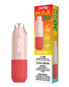 OVNS Max 3K Burst Ice disposable vape 20mg Canada Windsor