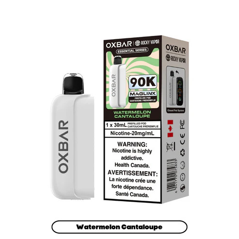 The Oxbar Maglink 90K Pods Watermelon Cantaloupe is a premium replacement pod designed exclusively for the Oxbar Maglink battery device. This product does not include the battery and requires the Oxbar Maglink starter kit or battery device to operate.

Built for long-lasting performance, the Maglink pod system delivers up to 90,000 puffs when paired with the compatible Oxbar battery device, ensuring smooth airflow, consistent vapor production, and dependable flavour output.

The Watermelon Cantaloupe flavour combines the juicy sweetness of ripe watermelon with the smooth, mellow notes of cantaloupe, creating a refreshing and well-balanced melon blend. This flavour is perfect for vapers who enjoy light, fruity, and naturally sweet profiles for all-day vaping.

The Maglink magnetic connection system allows the pod to snap securely into the Oxbar battery device, making installation quick, easy, and mess-free while ensuring consistent performance.

? Key Features

Replacement pod for Oxbar Maglink battery device

Up to 90,000 puffs performance

Juicy watermelon and smooth cantaloupe blend

Magnetic Maglink pod connection system

Smooth and consistent vapor production

Easy snap-in pod replacement

⚠️ Important:
This product is a replacement pod only and requires the Oxbar Maglink battery device. If you do not already own the device, you must purchase the Oxbar Maglink 90K Starter Kit first.