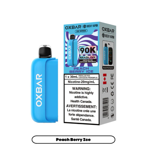 Oxbar Maglink 90K Pods Peach Berry Ice replacement pod available at Ace Vapes Windsor Ontario