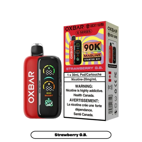 Oxbar Maglink 90K Starter Kit Strawberry G.B. available at Ace Vapes in Windsor, Ontario, Canada.