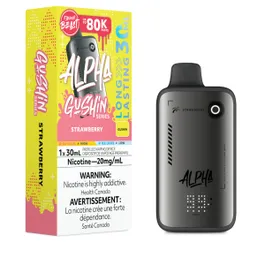 Flavour Beast Alpha 80K Gushin Strawberry disposable vape available at Ace Vapes in Windsor, Ontario, Canada.