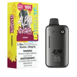 Flavour Beast Alpha 80K Gushin Cherry disposable vape available at Ace Vapes in Windsor, Ontario, Canada.