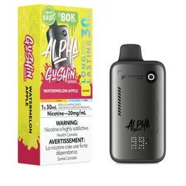 Flavour Beast Alpha 80K Gushin Watermelon Apple disposable vape available at Ace Vapes in Windsor, Ontario, Canada.