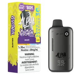Flavour Beast Alpha 80K Gushin Grape disposable vape available at Ace Vapes in Windsor, Ontario, Canada.