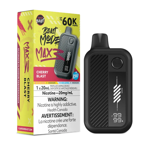Beast Mode Max 3 60K Cherry Blast disposable vape in Windsor Ontario Canada