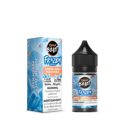 Flavour Beast Frozen Jumpin Juicy Peach Iced 30mL e-liquid in Windsor Ontario Canada