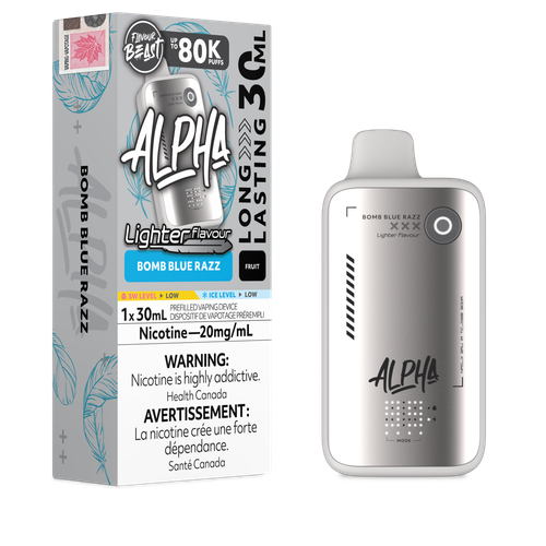 Beast Alpha Light 80K Bomb Blue Razz disposable vape in Windsor Ontario Canada