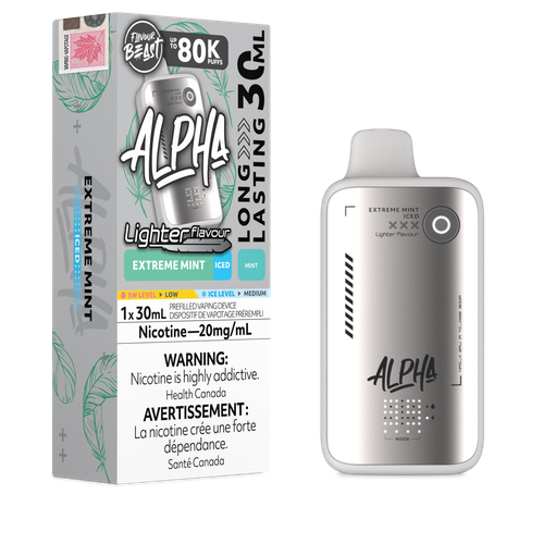 Flavour Beast Alpha Light 80K Extreme Mint disposable vape in Windsor Ontario Canada
