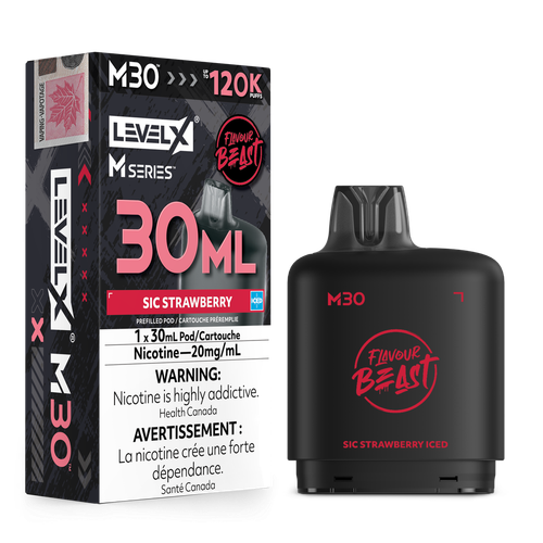 Level X M Series 120K Sic Strawberry Replacement Pod – Ace Vapes Windsor