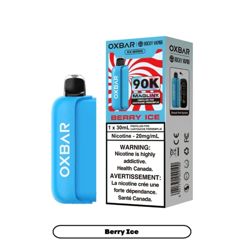Oxbar Maglink 90K Berry Ice replacement vape pod at Ace Vapes Windsor in Windsor, Ontario