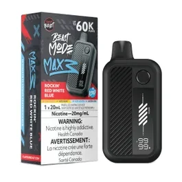 Beast Mode Max 3 60K Rockin Red White Blue Disposable Vape at Ace Vapes Windsor
