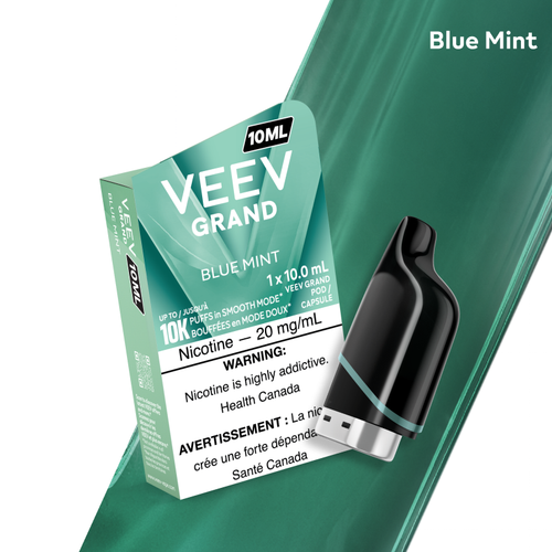 Veev Grand Blue Mint 10ml Replacement Pod Compatible with Veev Grand Device Only – Ace Vapes Windsor