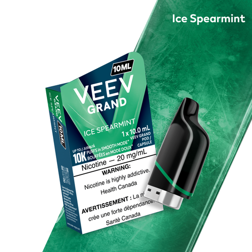 Veev Grand Pod Ice Spearmint 10ml Replacement Pod at Ace Vapes Windsor