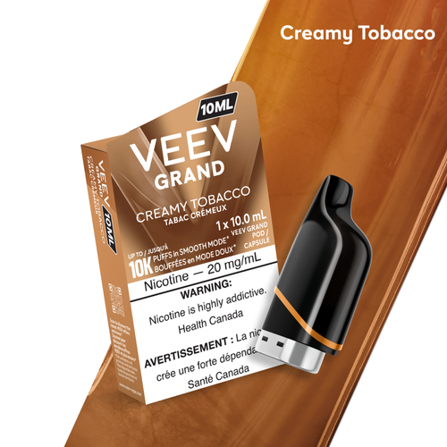 Veev Grand Pod Creamy Tobacco 10ml Replacement Pod at Ace Vapes Windsor