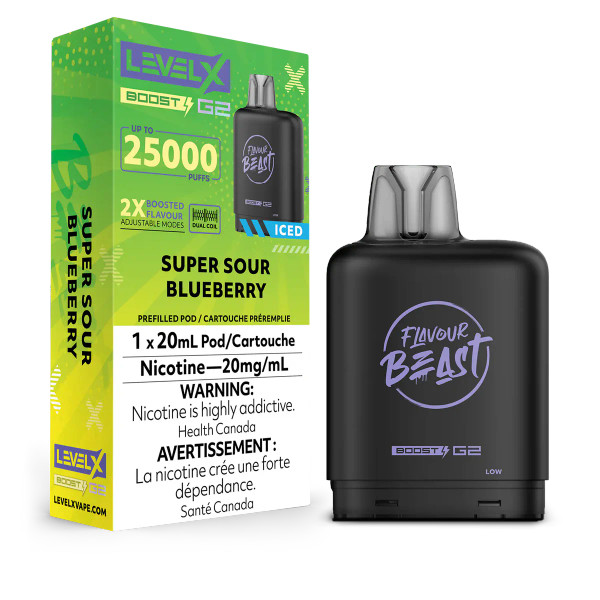 Level X Boost G2 Super Sour Blueberry 20mg(ON)