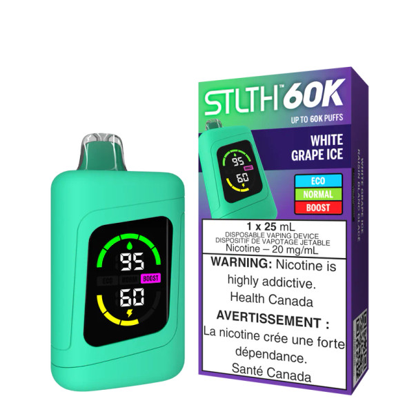 Stlth 60K White Grape Ice 20mg
