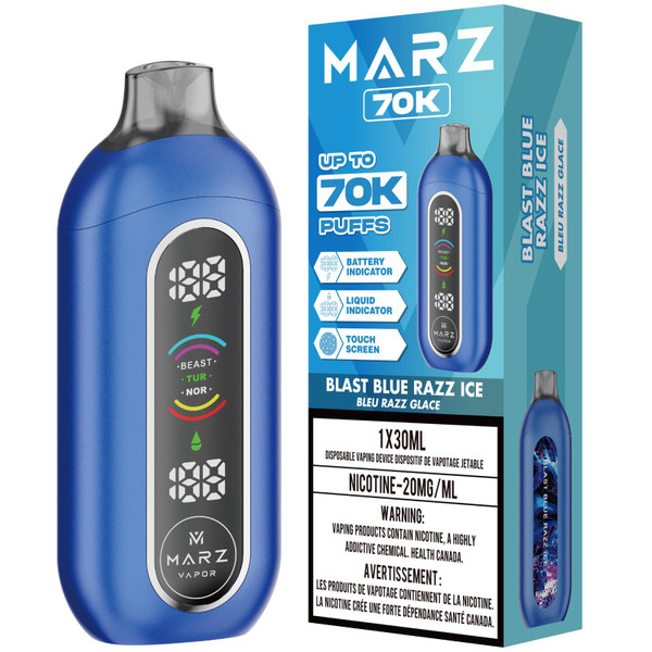 Marz 70K Blast Blue Razz 20mg