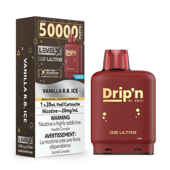 Dripn Level X 50000 Doc Fizz Ice replacement pod Level X system vape Windsor Canada