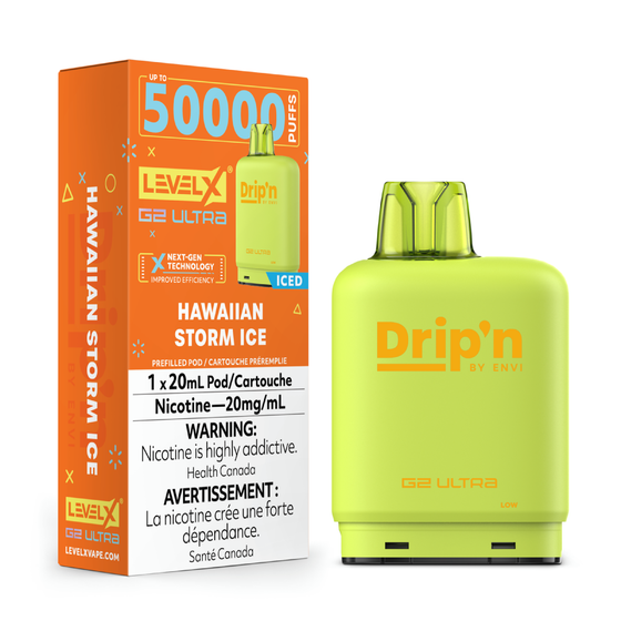 Dripn Level X 50000 Hawaiian Storm Ice replacement pod Level X system vape Windsor Canada