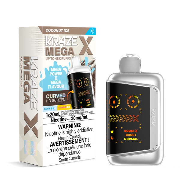Kraze Mega X 48K Coconut Ice disposable vape Ontario Canada