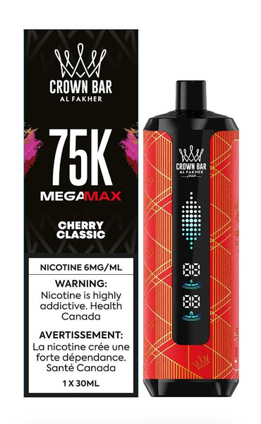 Al Fakher MegaMax 75K Cherry Classic hookah style disposable vape Windsor Ontario Canada