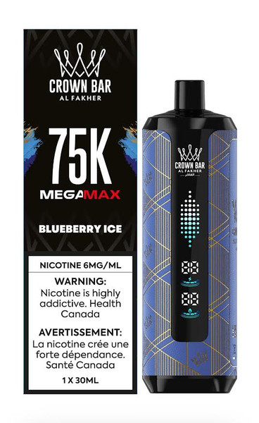 Al Fakher MegaMax 75K Blueberry Ice hookah-style disposable vape Windsor Ontario Canada